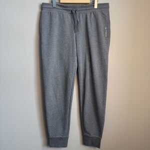 O'Neill Mens Gray Jogger Sweatpants Heathered Drawstring Cuffed Large Athletic